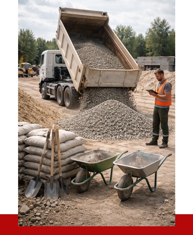 Доставка нерудных материалов в Ялуторовске от 1239 руб. | ПРОНЕРУДЛтр