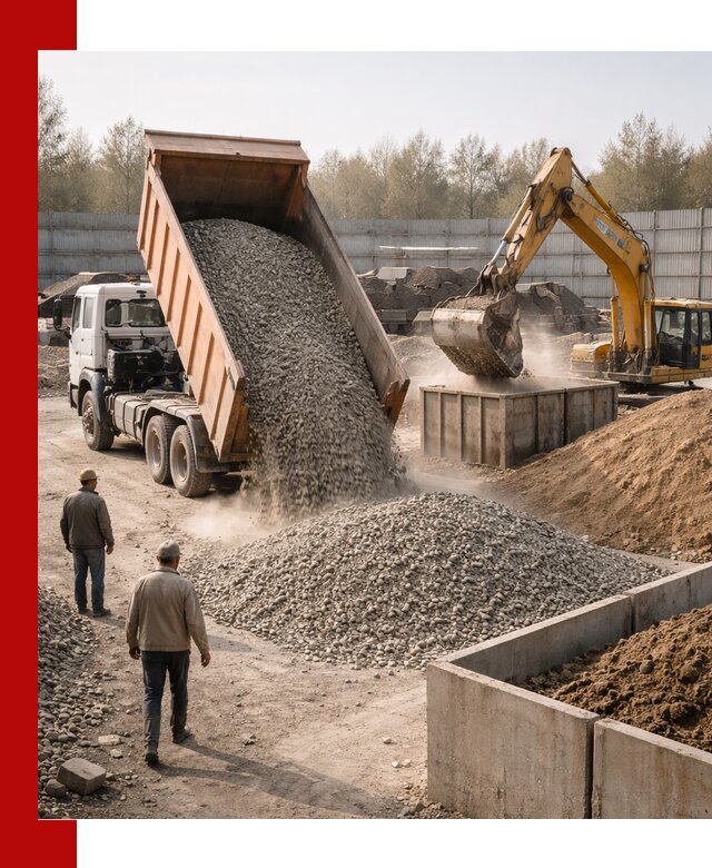 Доставка нерудных материалов с погрузкой и разгрузкой в Ялуторовске