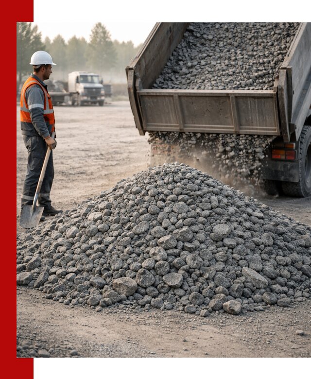 Гранитный щебень фракции 100–201 для строительства в Ялуторовске