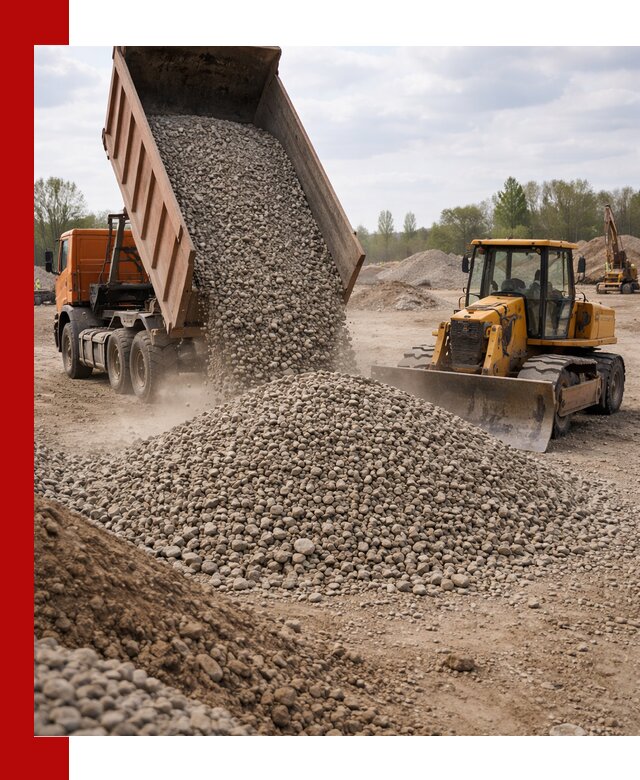 Доставка гравийного щебня фракции 40-70 в Ялуторовске