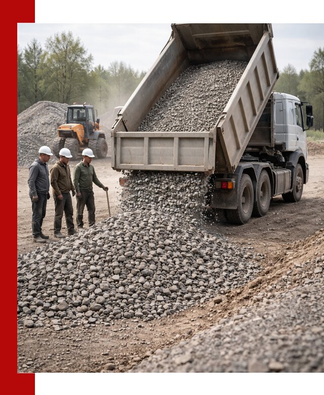 Доставка гравийного щебня фракции 70-120 в Ялуторовске