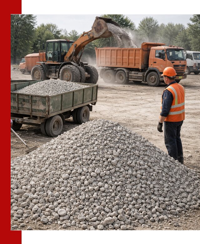 Доставка известнякового щебня фракция 20–40 в Ялуторовске