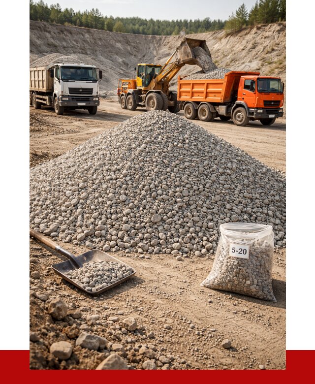 Доломитовый щебень фр. 5-20 в Ялуторовске от 4338 р. | ПРОНЕРУДЛтр