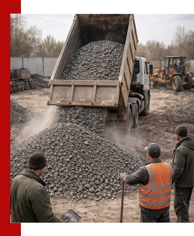 Доставка шлакового щебня в удобные сроки по выгодной цене в Ялуторовске