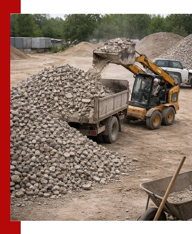 Доставка вторичного щебня в Ялуторовске для строительных работ