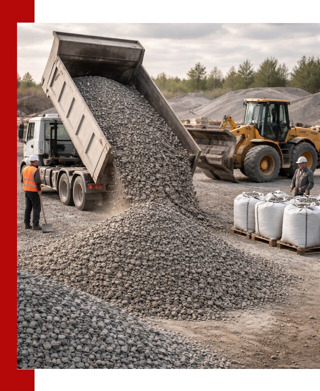 Бетонный щебень фракция 5–20 с доставкой в Ялуторовске