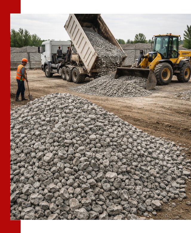 Доставка бетонного щебня фракции 40-70 в Ялуторовске