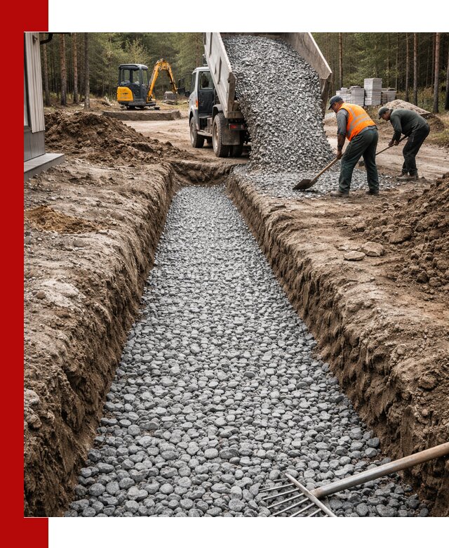 Щебень для дренажа с доставкой в Ялуторовске высокого качества