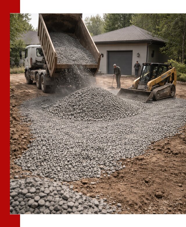 Щебень для парковки в Ялуторовске: доставка и укладка качественного материала