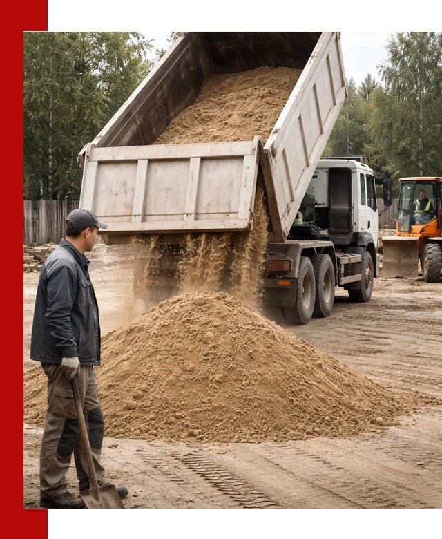 Доставка и продажа песка с разгрузкой в Ялуторовске