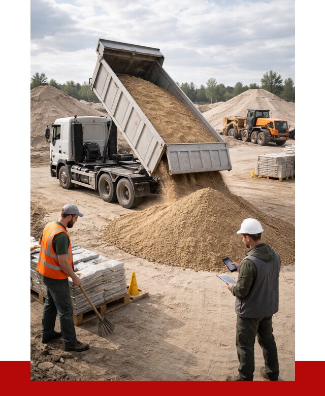 Карьерный песок с доставкой в Ялуторовске от 3718 р. ПРОНЕРУДЛтр