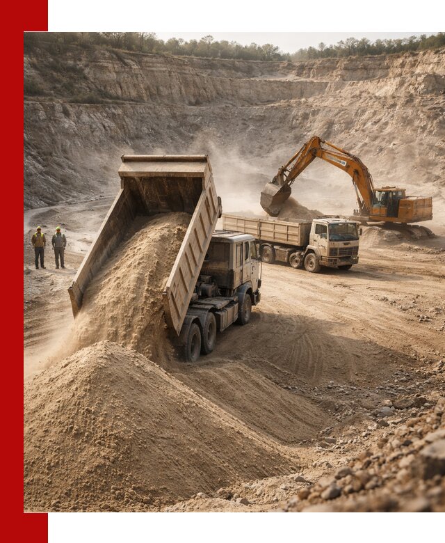 Карьерный песок навалом с доставкой в Ялуторовске