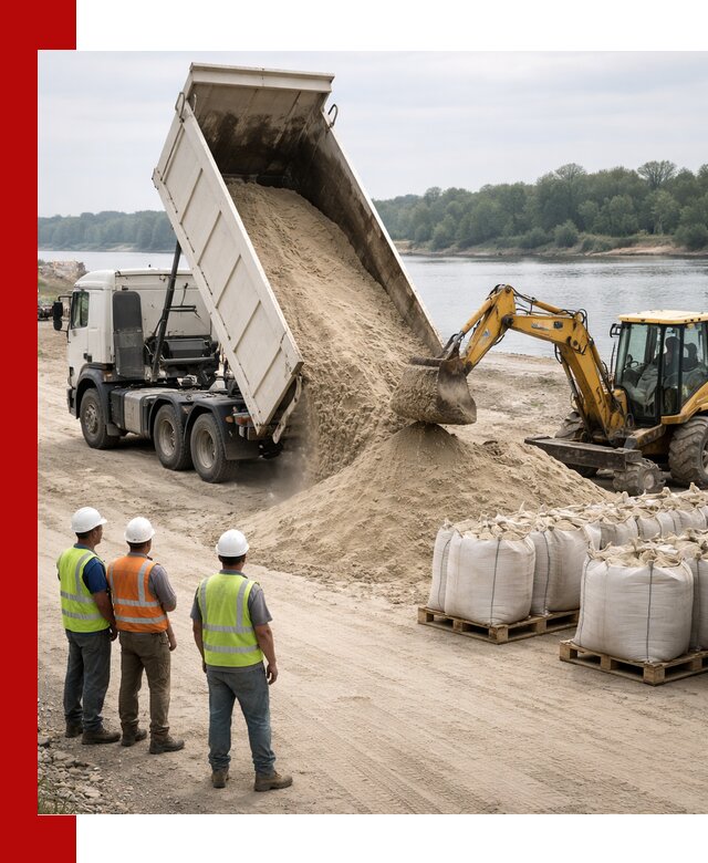 Доставка речного песка в Ялуторовске самосвалами и погрузкой