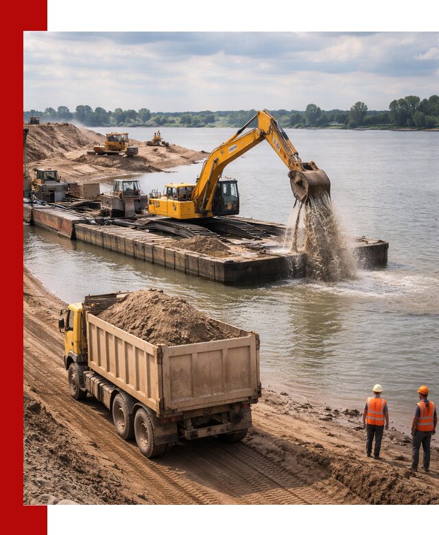 Намывной песок с доставкой в Ялуторовске оптом и в розницу