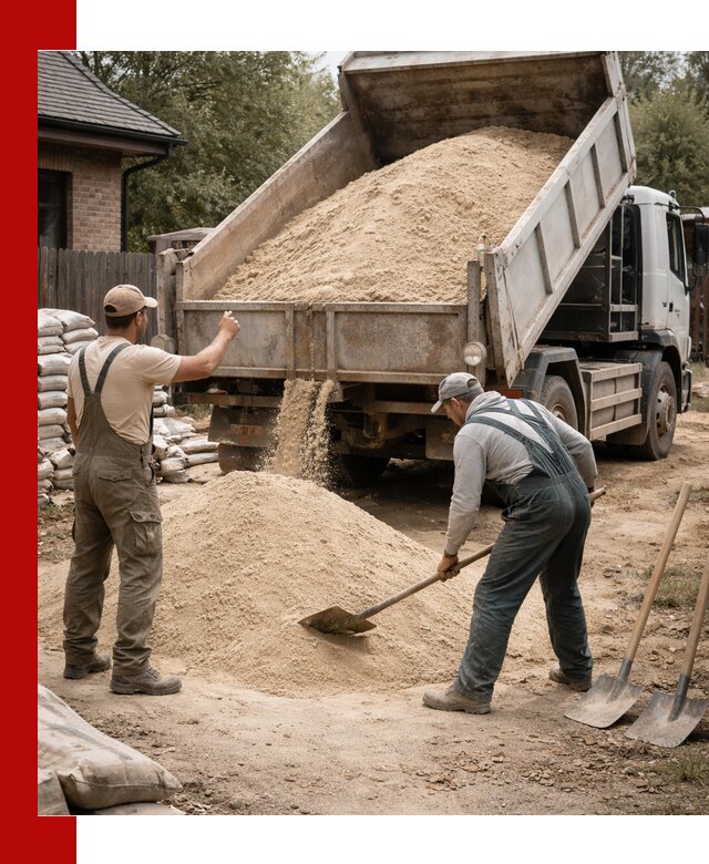 Песок для штукатурки с доставкой в Ялуторовске качественный и чистый