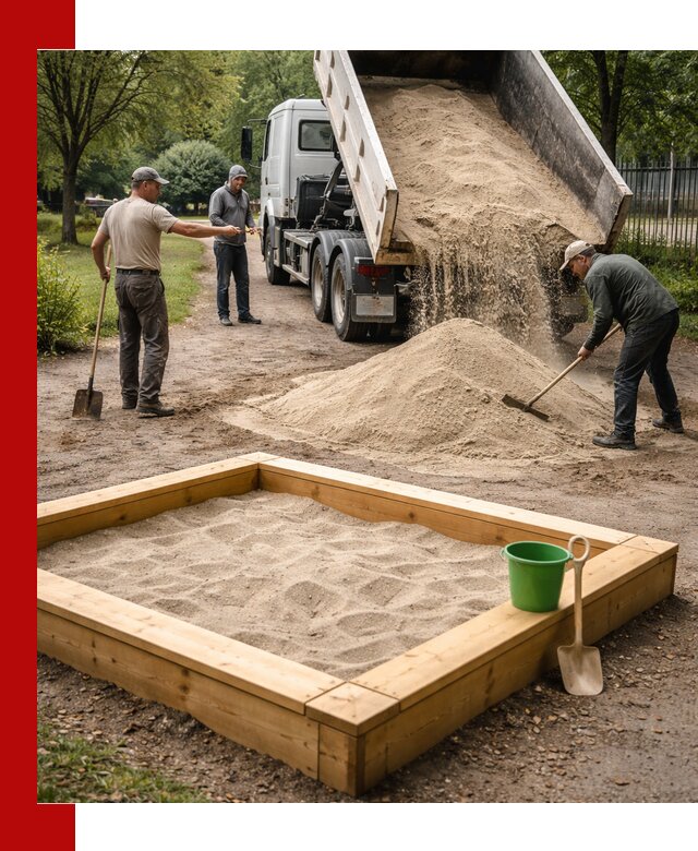 Песок для песочницы с доставкой в Ялуторовске недорого и чистый
