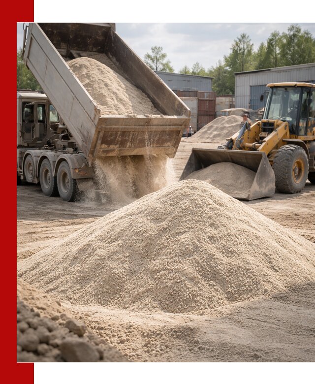 Кварцевый песок с доставкой в Ялуторовске для строительных работ