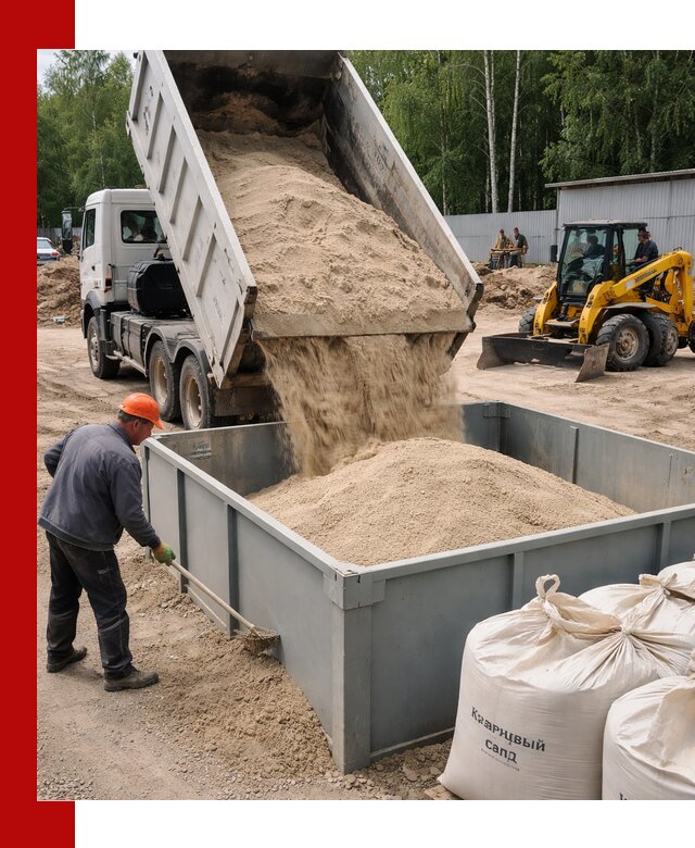 Кварцевый песок для фильтра в Ялуторовске — доставка и качество