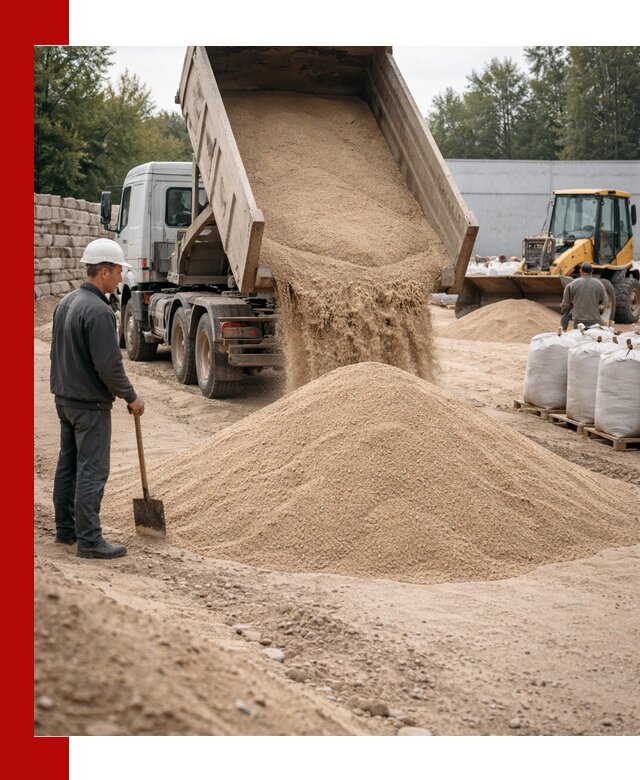 Кварцевый песок фракция 0–3 мм с доставкой в Ялуторовске
