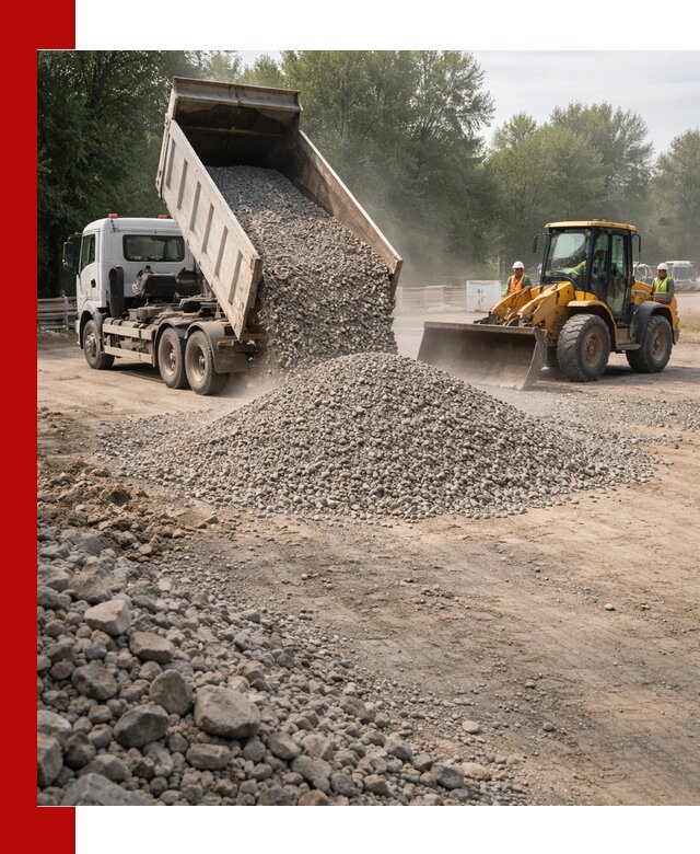 Гравий фракция 5–20 доставка в Ялуторовске оптом и в розницу