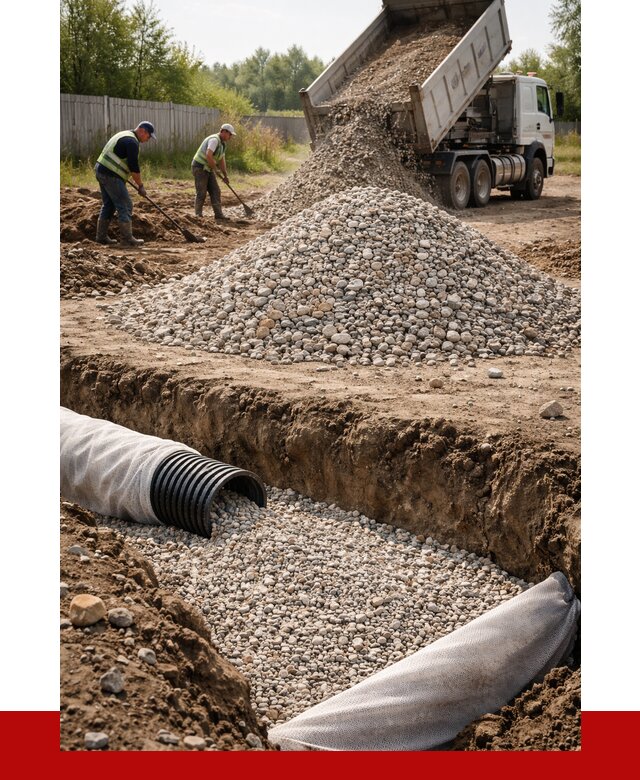 Гравий для дренажа в Ялуторовске от 2272 р., доставка ПРОНЕРУДЛтр