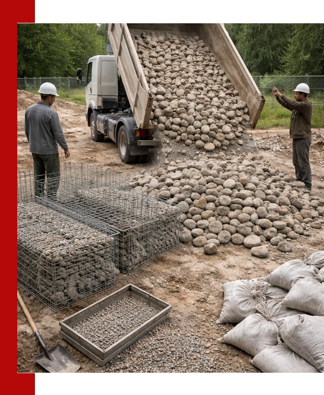 Камень для габионов фракция 70–151 в Ялуторовске