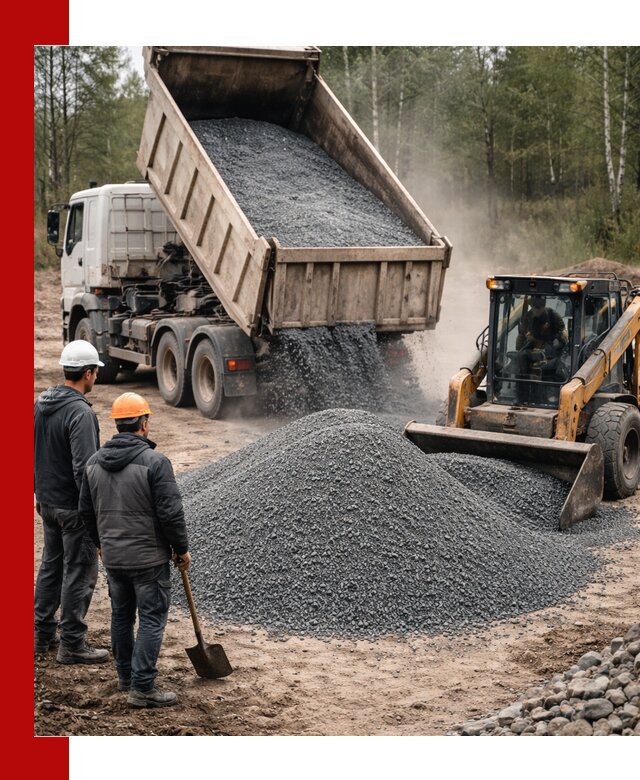 Гранитный отсев 0-5 с доставкой и разгрузкой в Ялуторовске