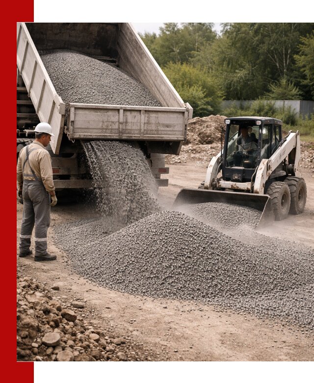 Доставка гравийного отсева 0-5 в Ялуторовске оптом и в розницу