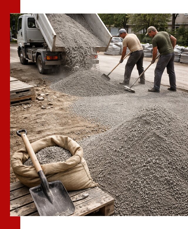 Отсев для тротуарной плитки в Ялуторовске — доставка и укладка