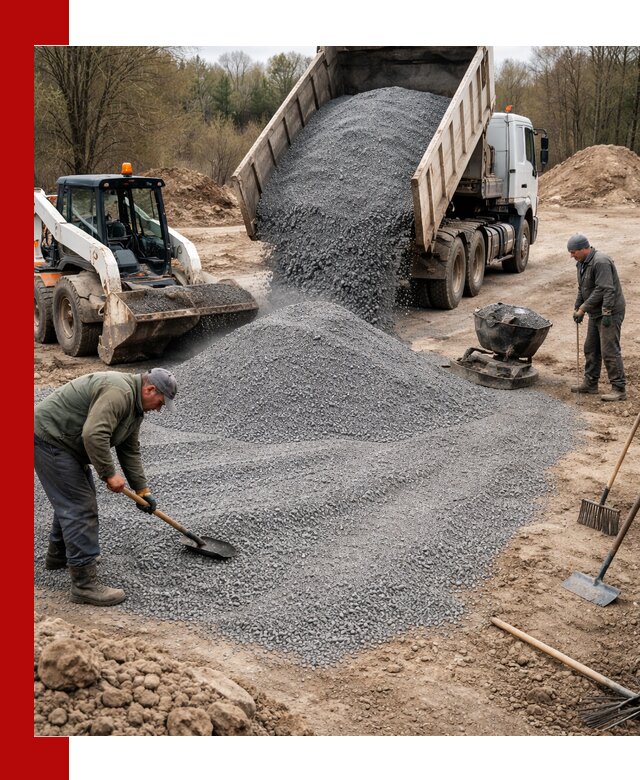 Отсев для подсыпки в Ялуторовске — доставка и подсыпка на участок