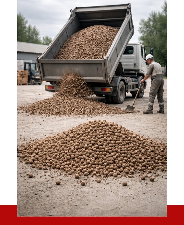 Керамзит с доставкой в Ялуторовске от 4338 р. за м3 | ПРОНЕРУДЛтр