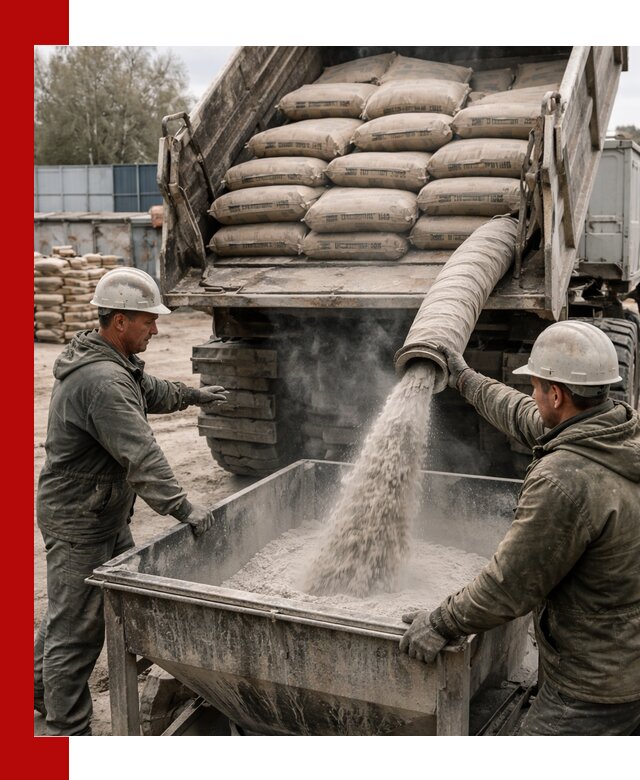 Доставка цемента М400 в Ялуторовске оптом и в розницу