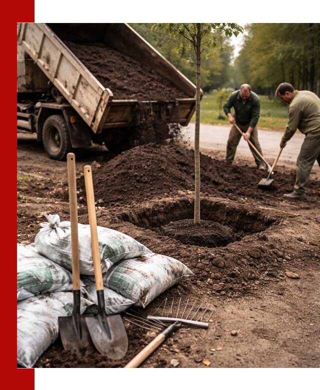 Грунт для посадки деревьев в Ялуторовске — доставка и подготовка почвы