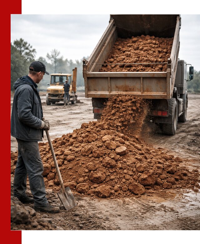 Глина для засыпки в Ялуторовске с доставкой самосвалами