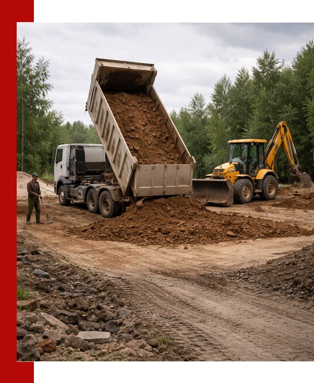 Доставка суглинка самосвалами в Ялуторовске подсыпка и планировка