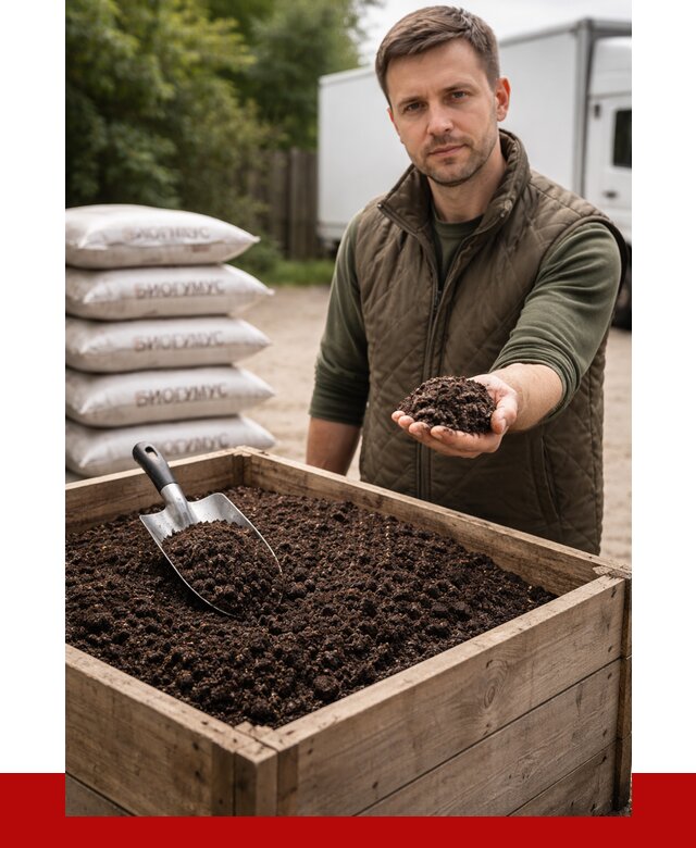 Купить биогумус в Ялуторовске с доставкой от 8780 р. за куб | ПРОНЕРУДЛтр