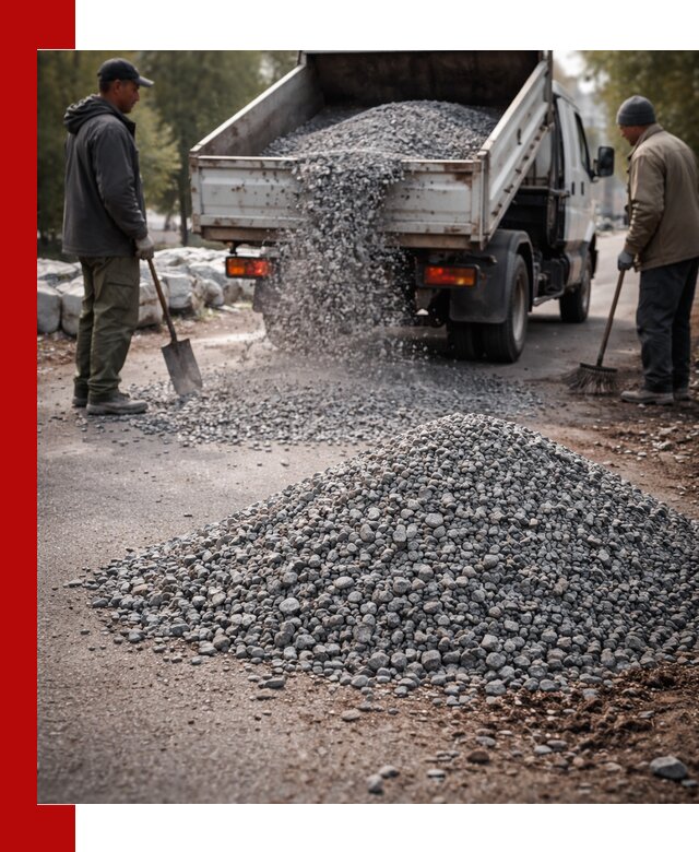 Гранитная крошка для посыпки дорог и тротуаров в Ялуторовске