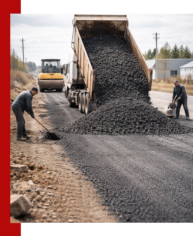 Асфальтовая крошка для дорог в Ялуторовске — поставка и доставка