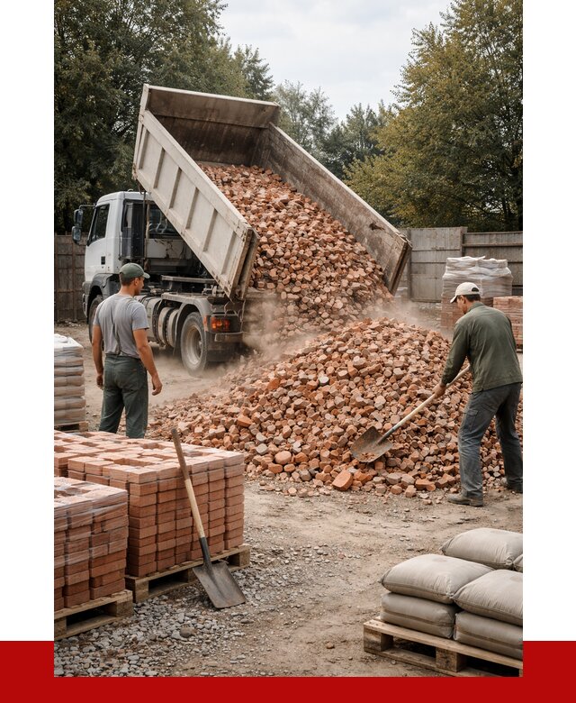 Бой кирпича в Ялуторовске с доставкой от 4338 руб/куб | ПРОНЕРУДЛтр