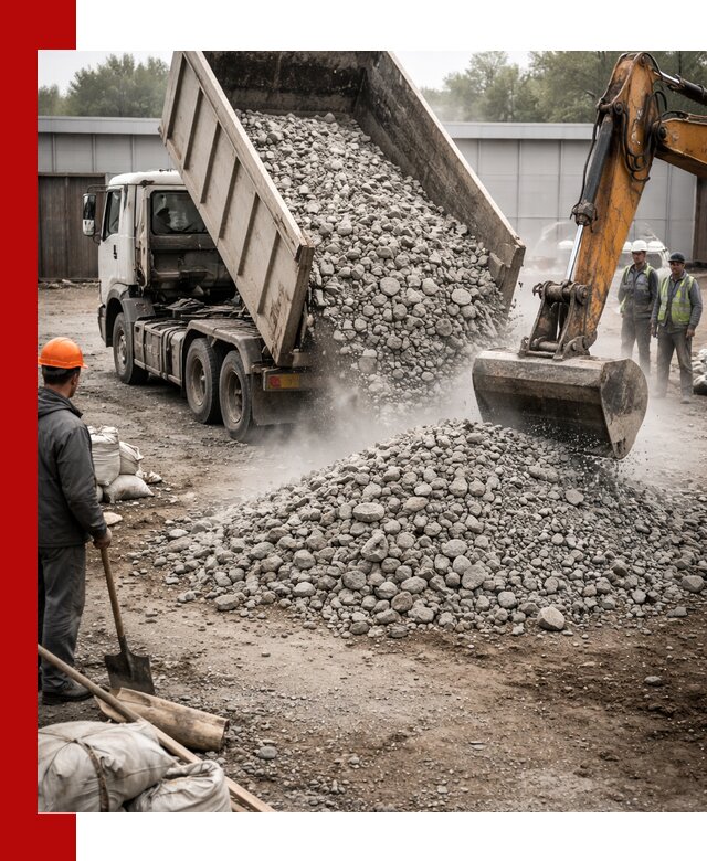 Доставка дробленого бетона в Ялуторовске оптом и в розницу