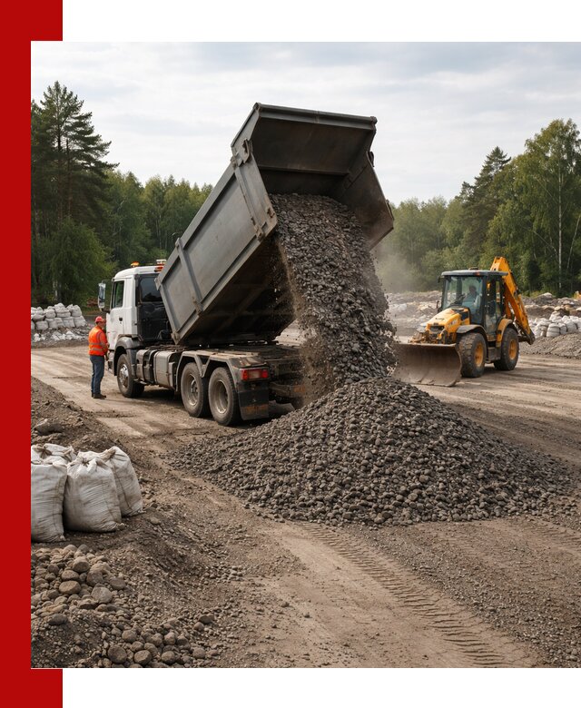 Доставка дробленого асфальта в Ялуторовске для дорожных работ