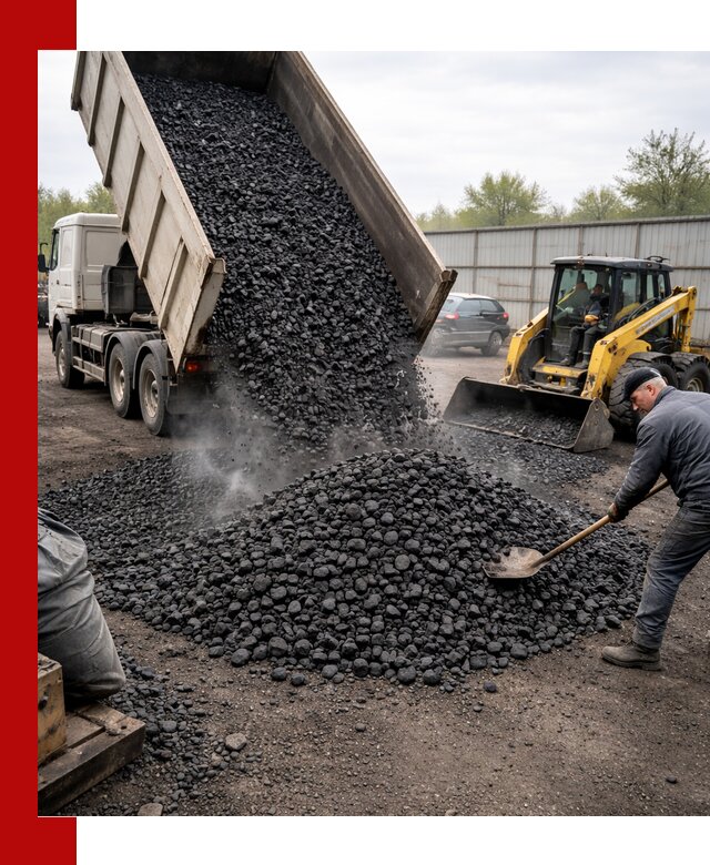Доставка угля орех в Ялуторовске оптом и в розницу