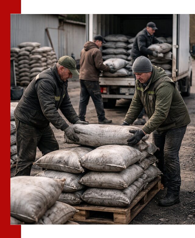 Доставка угля в мешках по выгодным ценам в Ялуторовске