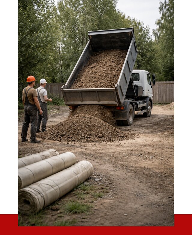 Доставка сыпучих материалов самосвалом в Ялуторовск от 4338 р. | ПРОНЕРУДЛтр