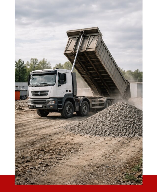 Доставка самосвалом 40 кубов в Ялуторовске от 9296 р. | ПРОНЕРУДЛтр