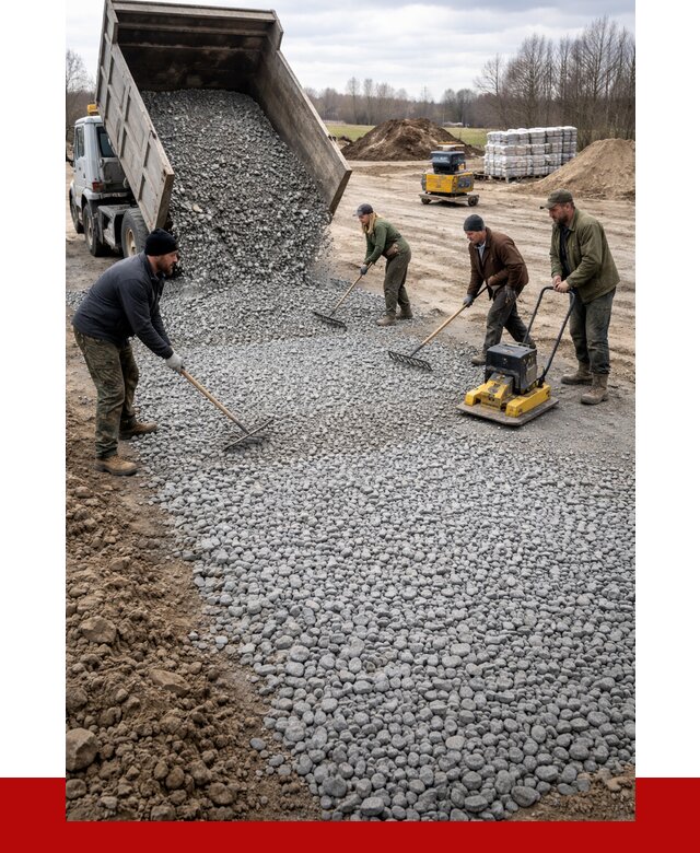 Устройство щебеночной подушки в Ялуторовске от 4648 р. ПРОНЕРУДЛтр